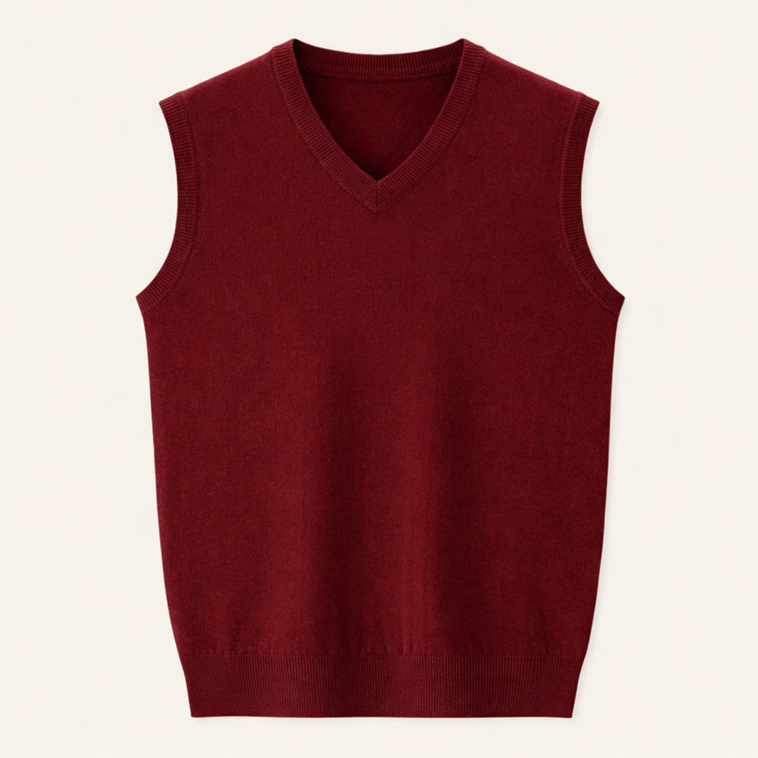 Milan | Gilet Heren V-Hals Gebreid Slim Fit