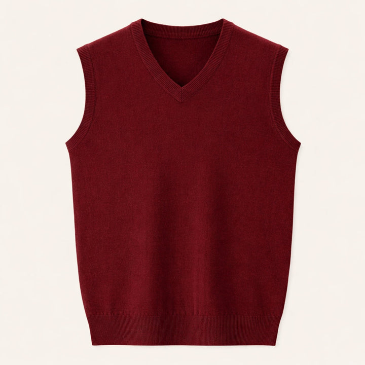 Milan | Gilet Heren V-Hals Gebreid Slim Fit