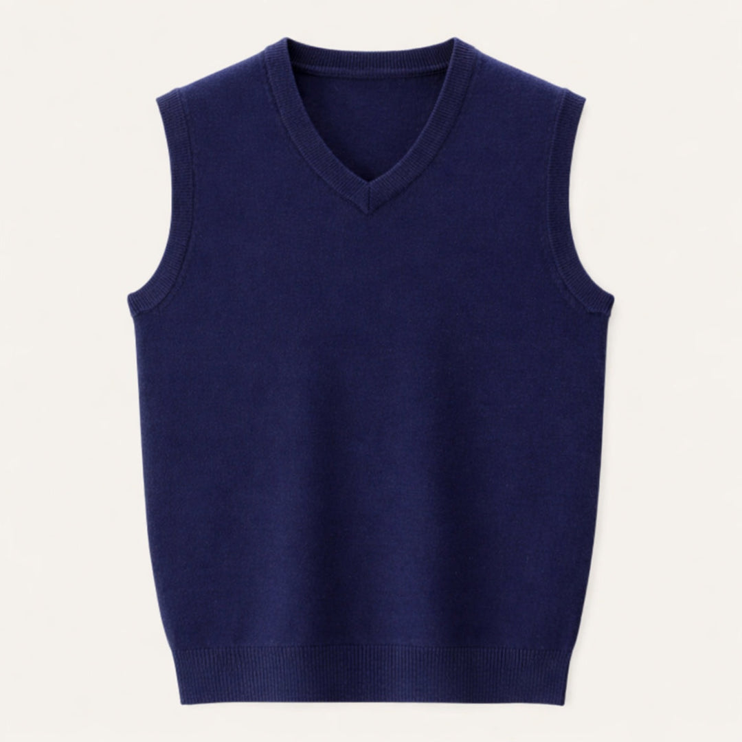 Milan | Gilet Heren V-Hals Gebreid Slim Fit