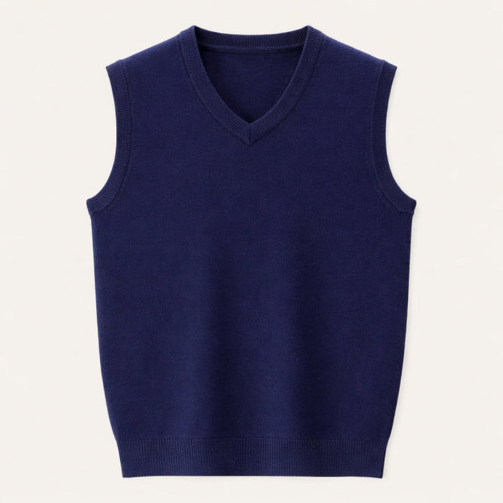 Milan | Gilet Heren V-Hals Gebreid Slim Fit