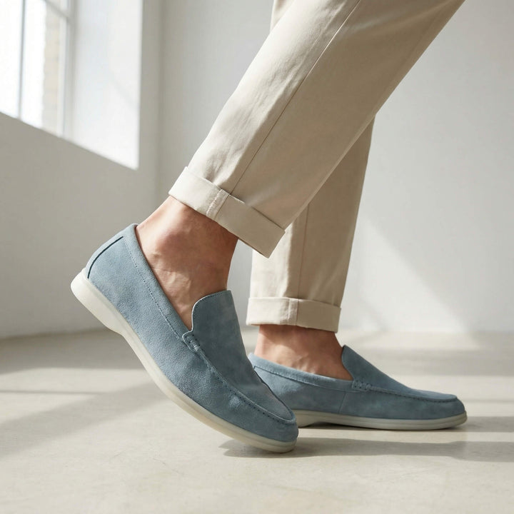 Milan | Penny Loafers Heren Suède Lichte Zool