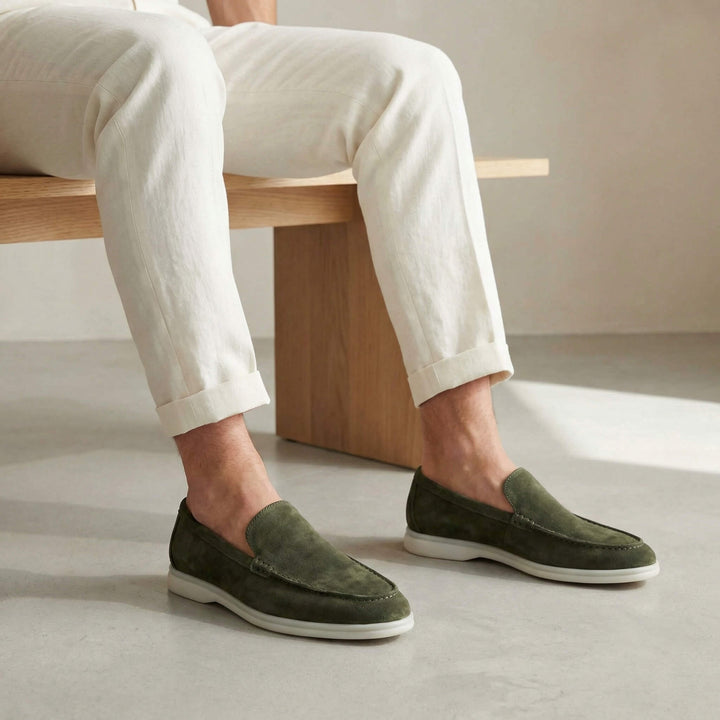 Milan | Penny Loafers Heren Suède Lichte Zool
