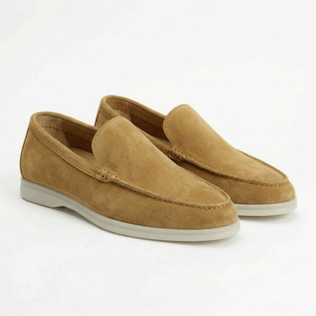 Milan | Penny Loafers Heren Suède Lichte Zool