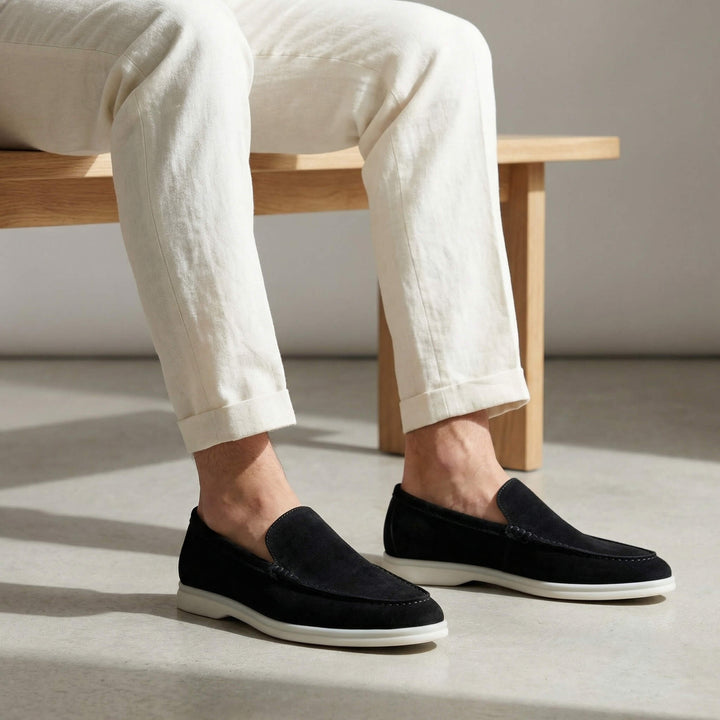 Milan | Penny Loafers Heren Suède Lichte Zool