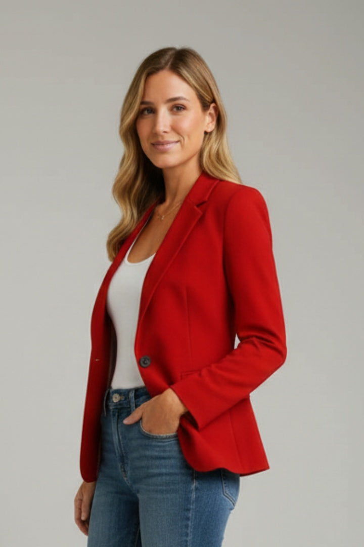 Miranda | Colbert Dames Getailleerde Blazer Enkele Knoop