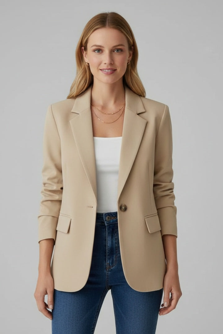 Miranda | Colbert Dames Getailleerde Blazer Enkele Knoop