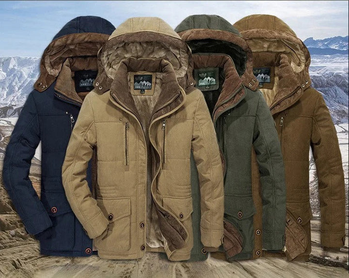 Nathaniel | Men's Fleece-Lined Parka Jacket Winter Coat with Hood