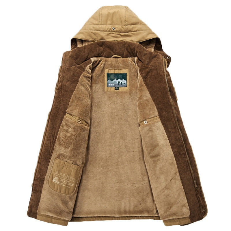 Nathaniel | Men's Fleece-Lined Parka Jacket Winter Coat with Hood