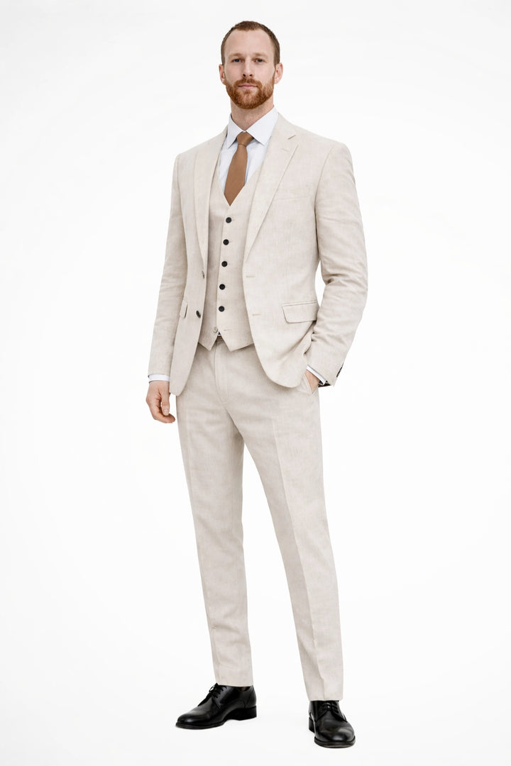 Niels | Driedelig Pak Heren Slim Fit Gilet Blazer Broek