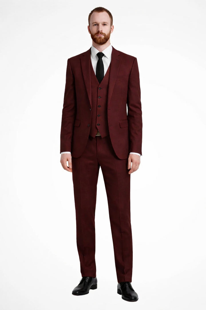 Niels | Driedelig Pak Heren Slim Fit Gilet Blazer Broek
