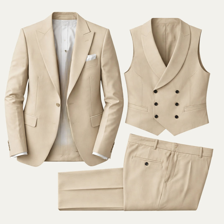 Niels | Slim Fit Pak Heren 3-delig met Gilet
