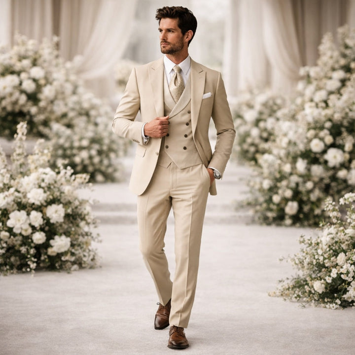 Niels | Slim Fit Pak Heren 3-delig met Gilet