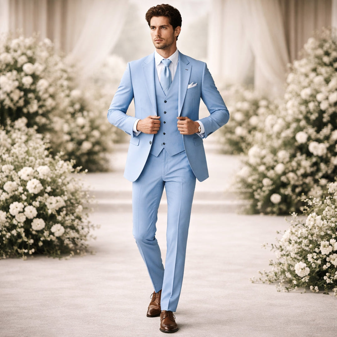 Niels | Slim Fit Pak Heren 3-delig met Gilet