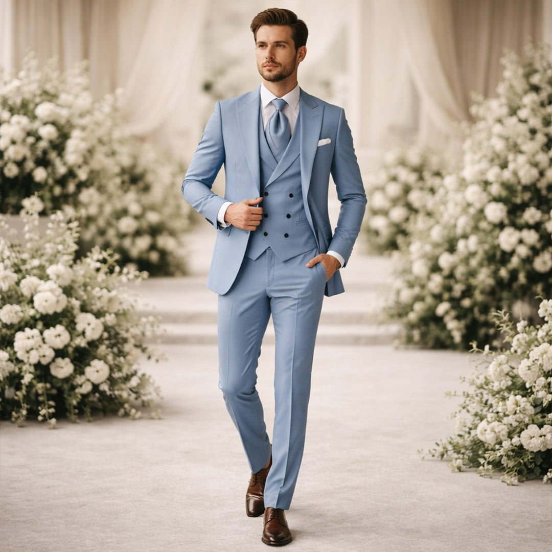 Niels | Slim Fit Pak Heren 3-delig met Gilet