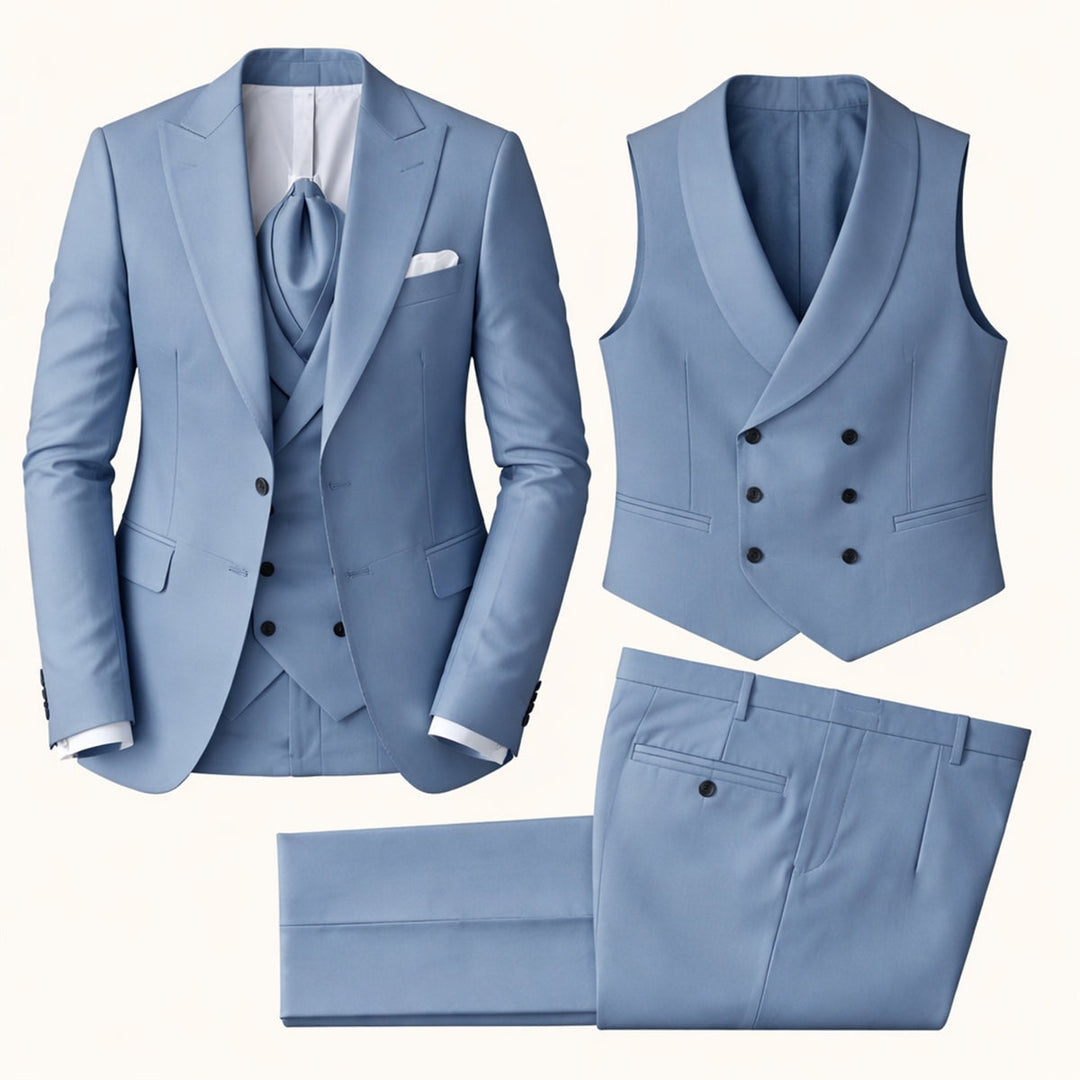 Niels | Slim Fit Pak Heren 3-delig met Gilet