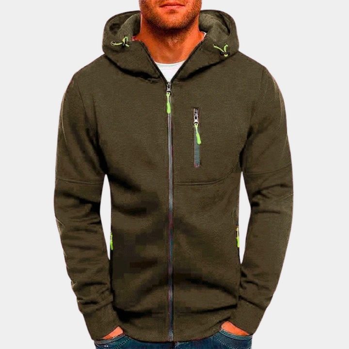 Niels | Zip Hoodie Heren met Capuchon Fleece