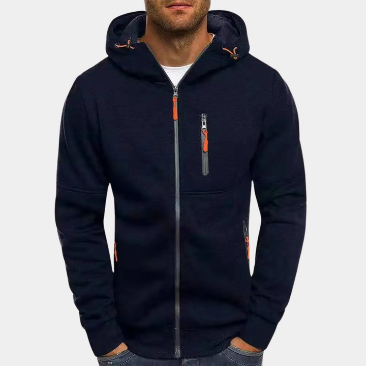 Niels | Zip Hoodie Heren met Capuchon Fleece