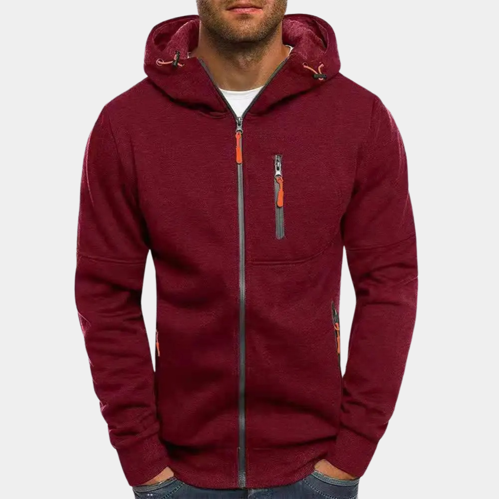 Niels | Zip Hoodie Heren met Capuchon Fleece