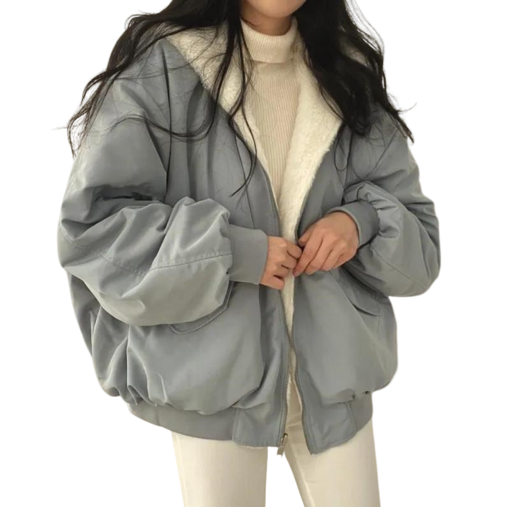 Noor | Gewatteerde Donsjas Dames Oversized Bontkraag