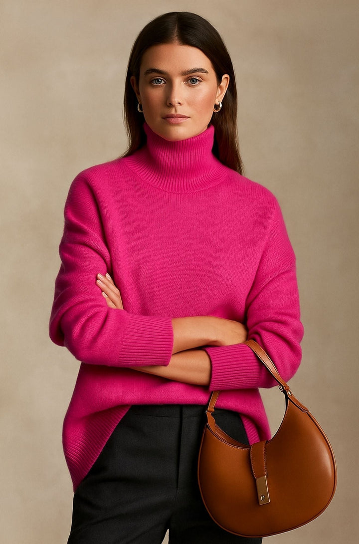 Noor | Kasjmier Trui Dames Rolkraag Oversized