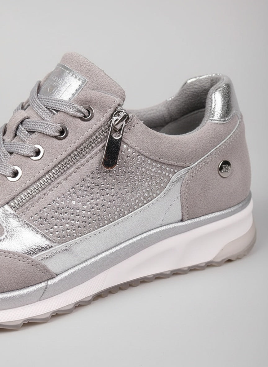 Noor | Sneakers Dames met Veters en Zijrits