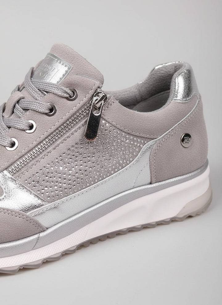Noor | Sneakers Dames met Veters en Zijrits