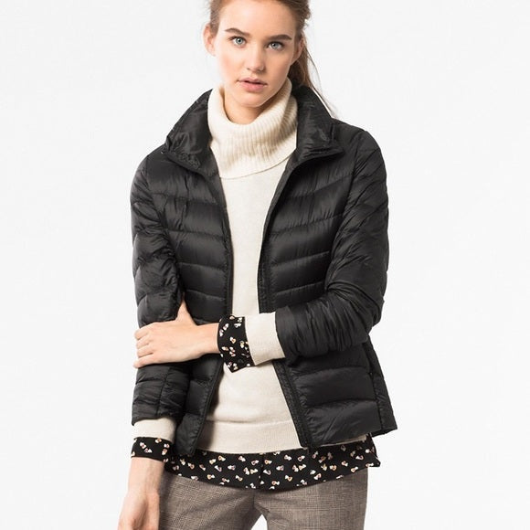 Noor | Women's Lightweight Puffer Jacket Down Jacket Stand Collar