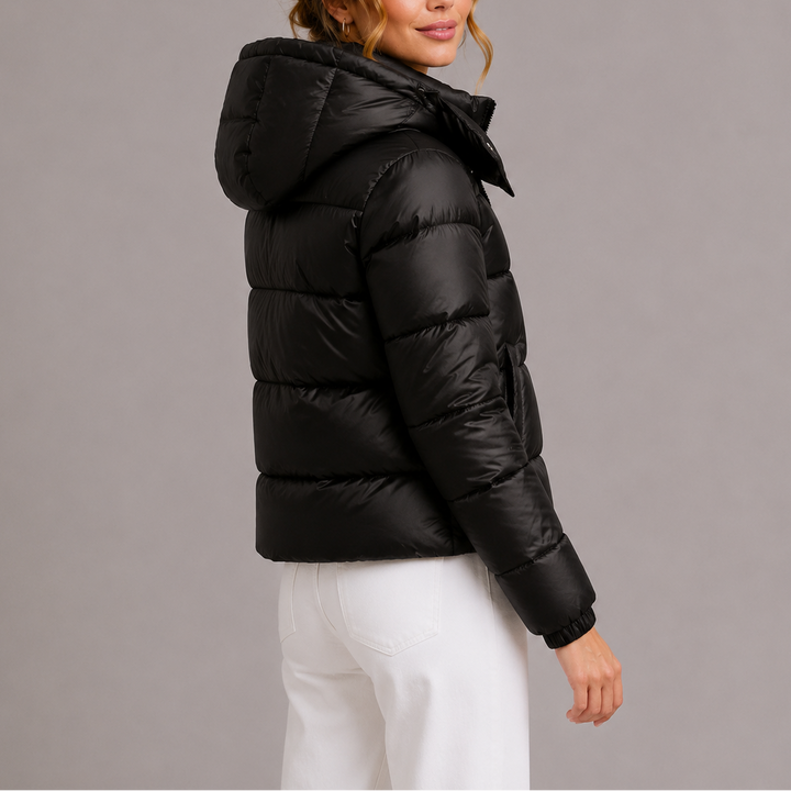 Octavia | Women's Cropped Quilted Puffer Jacket with Hood