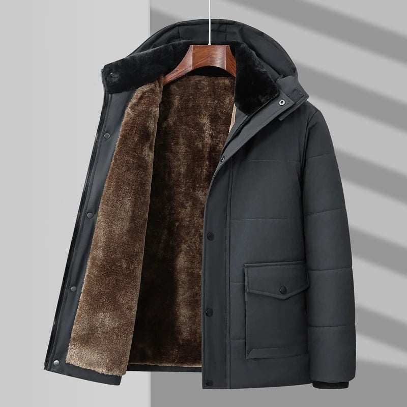 Orson | Men's Faux Fur Lined Parka Puffer Jacket with Hood