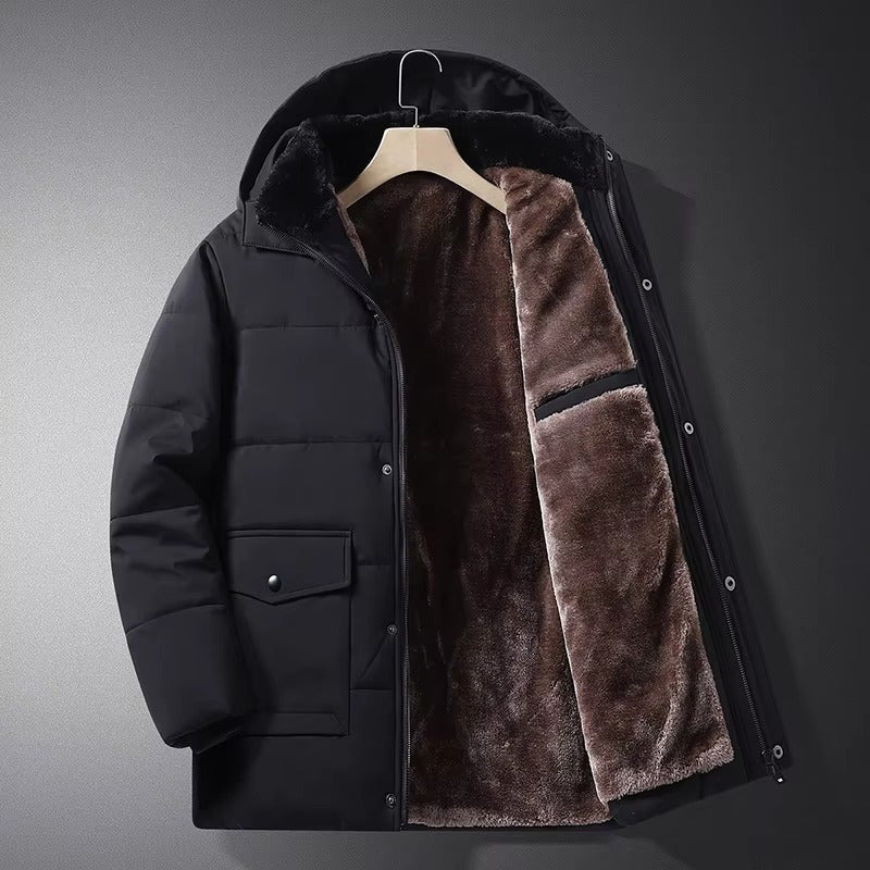 Orson | Men's Faux Fur Lined Parka Puffer Jacket with Hood