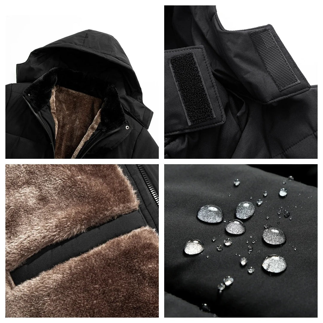 Orson | Men's Faux Fur Lined Parka Puffer Jacket with Hood