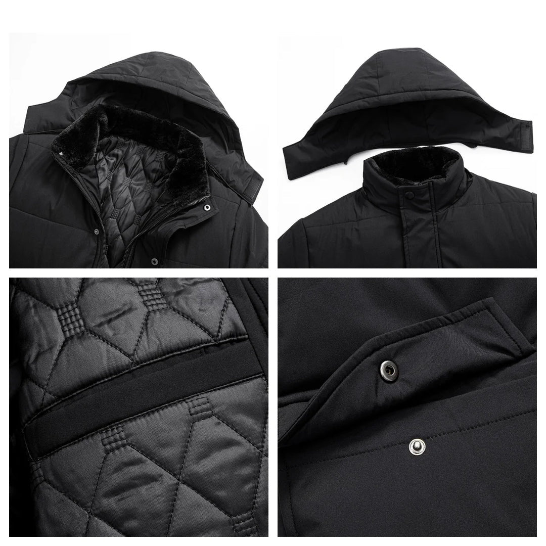 Orson | Men's Faux Fur Lined Parka Puffer Jacket with Hood