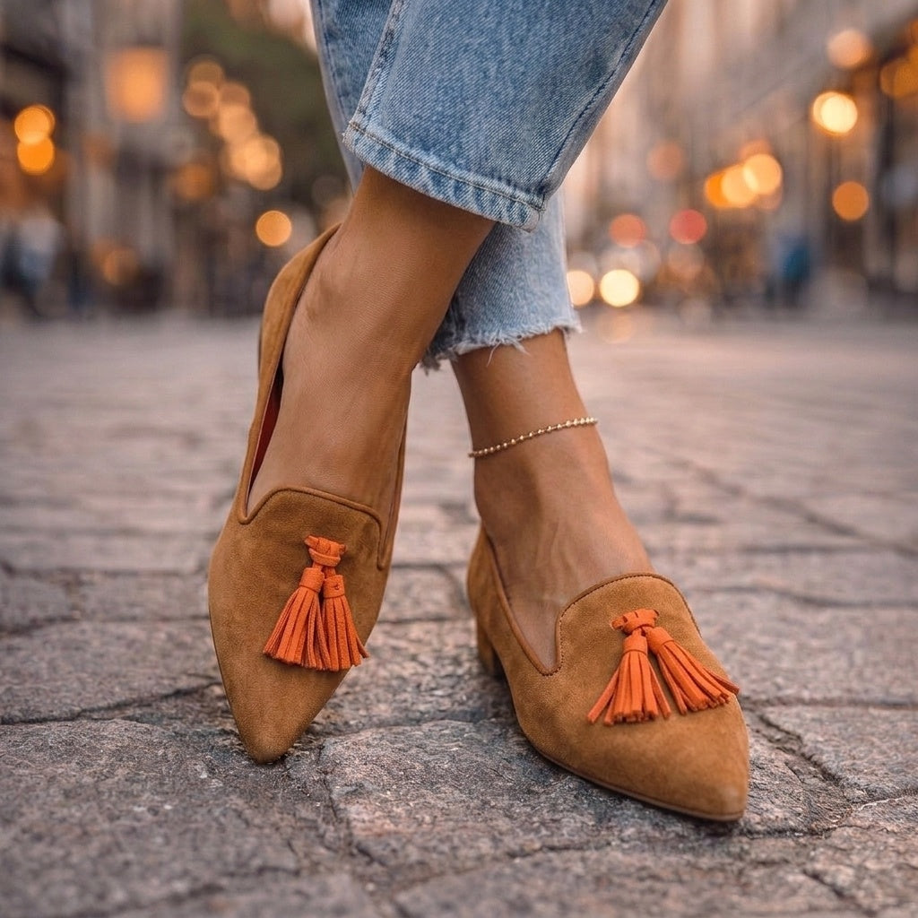 Ottilie | Women's Loafers Pointed Toe Flats with Tassels