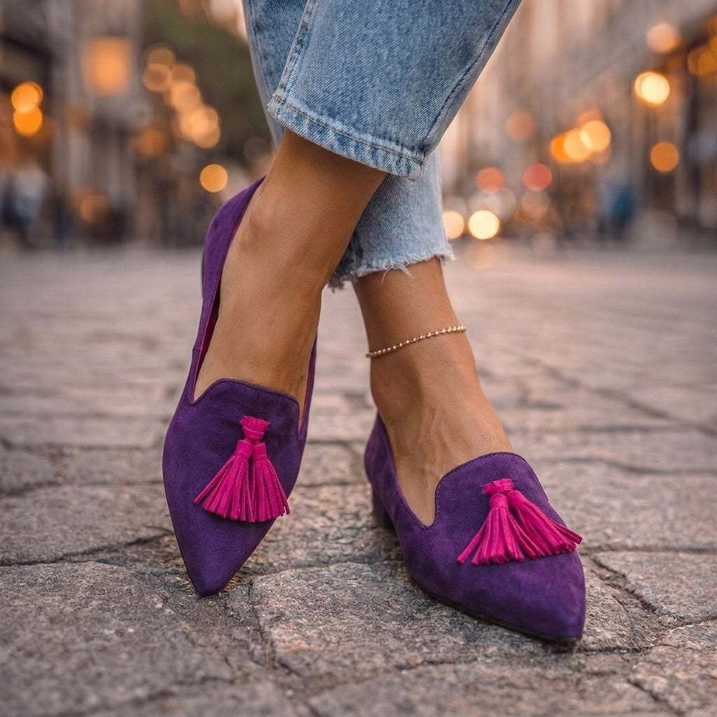 Ottilie | Women's Loafers Pointed Toe Flats with Tassels