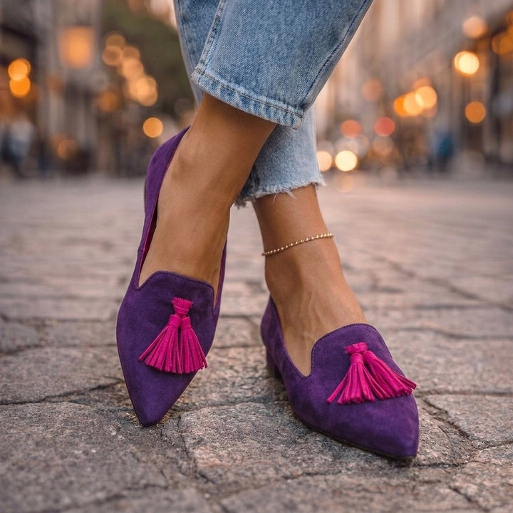 Ottilie | Women's Loafers Pointed Toe Flats with Tassels