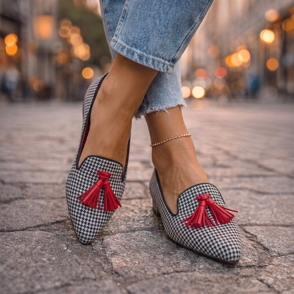 Ottilie | Women's Loafers Pointed Toe Flats with Tassels