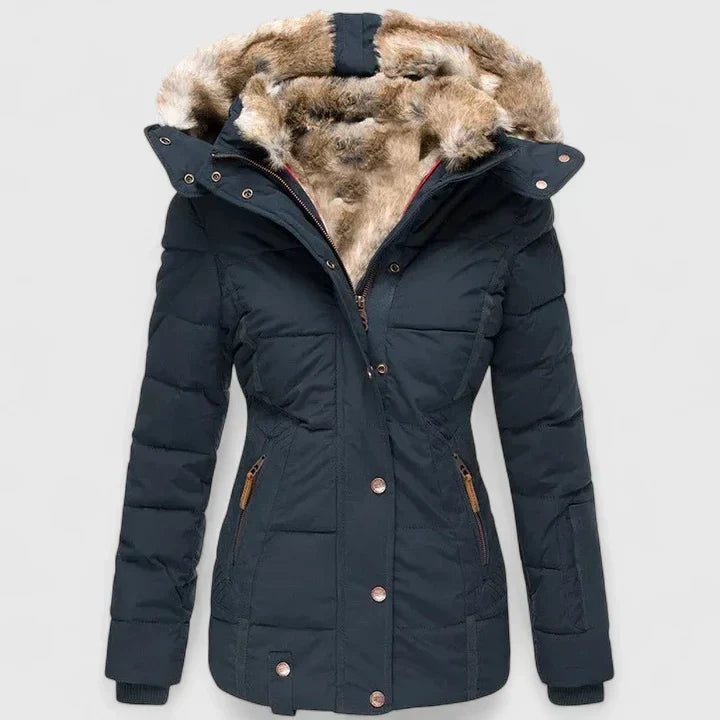 Ottilie | Women's Quilted Puffer Jacket with Faux Fur Hood