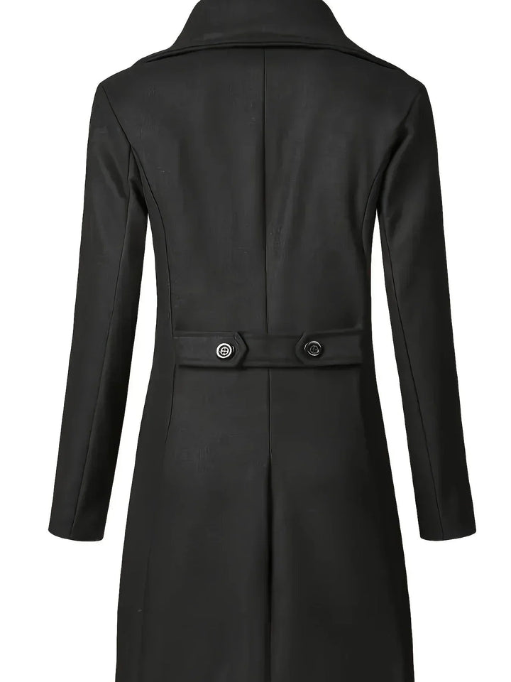 Percival | Men's Long Double Breasted Trench Coat