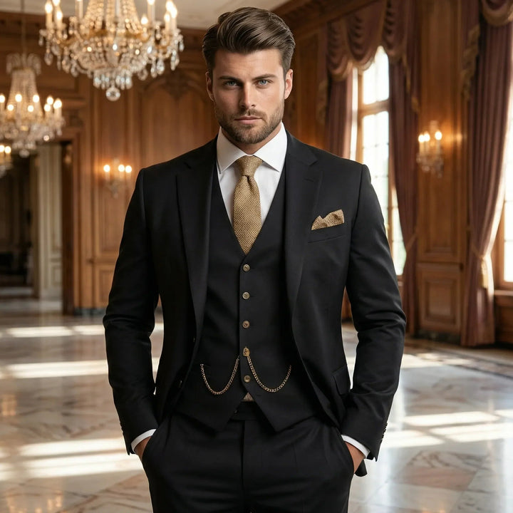 Pieter | Driedelig Slim Fit Pak Heren Colbert Gilet Broek