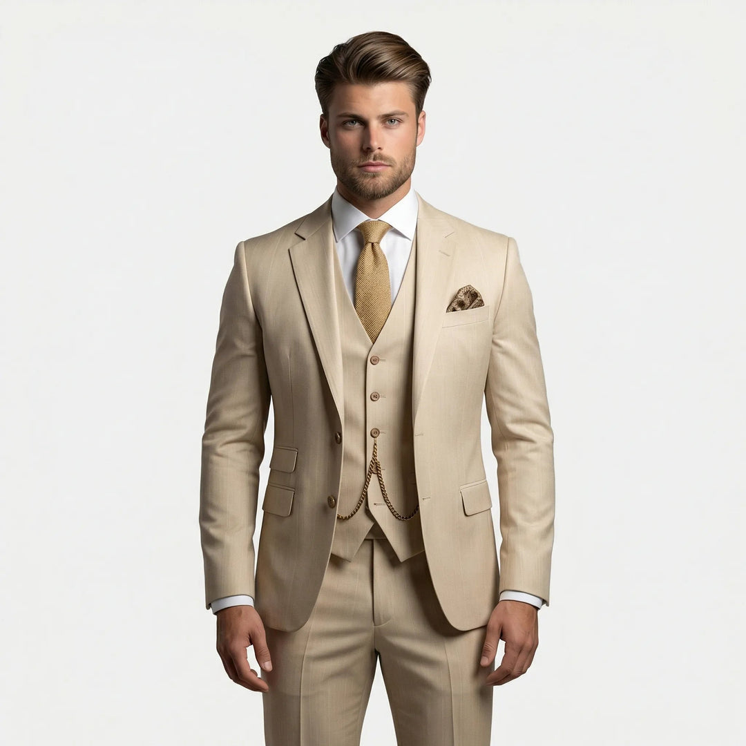 Pieter | Driedelig Slim Fit Pak Heren Colbert Gilet Broek