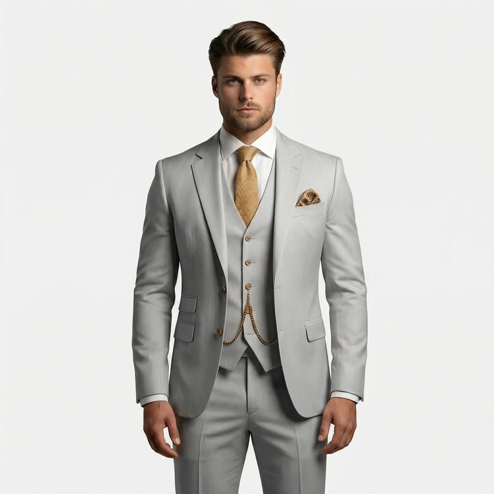 Pieter | Driedelig Slim Fit Pak Heren Colbert Gilet Broek