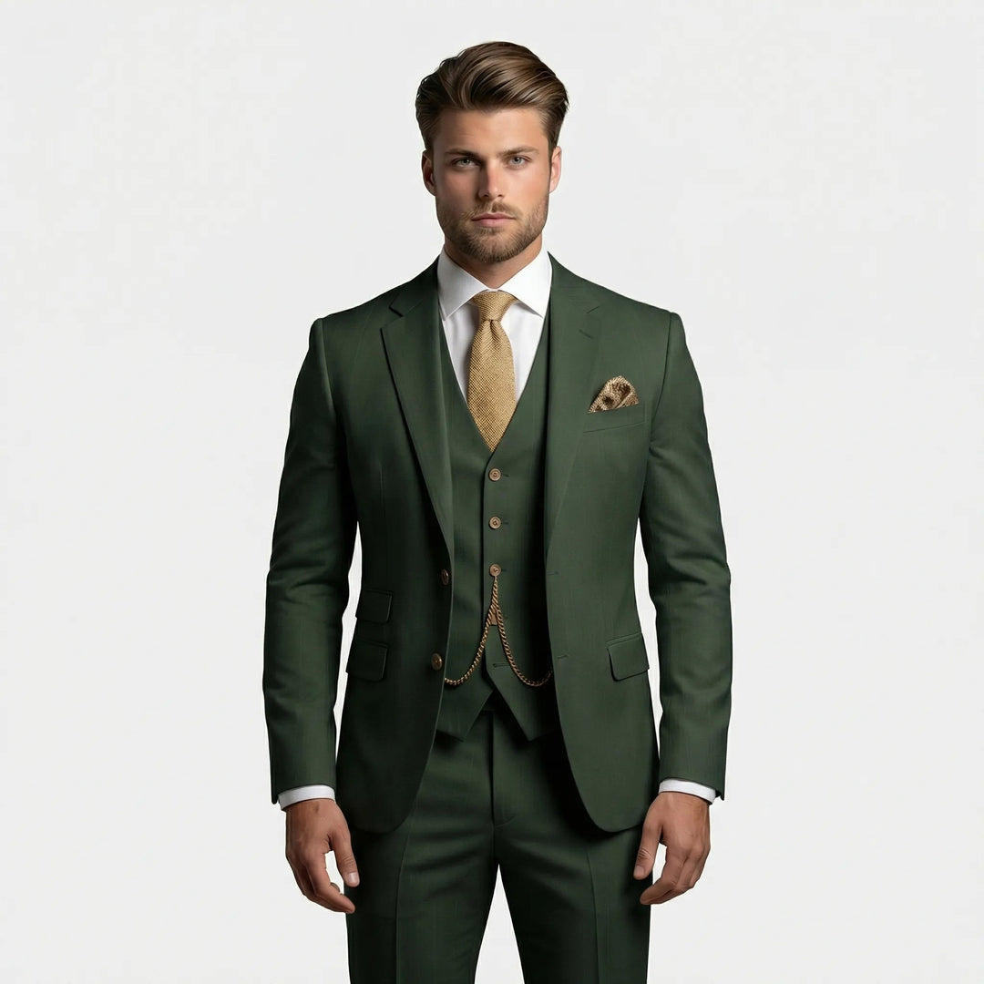 Pieter | Driedelig Slim Fit Pak Heren Colbert Gilet Broek