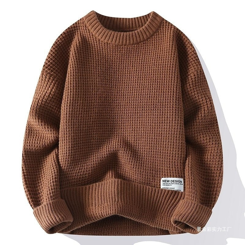 Pieter | Gebreide Trui Heren Ronde Hals Waffle Knit