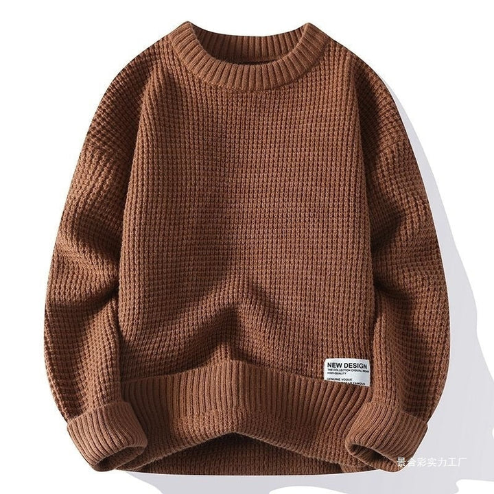 Pieter | Gebreide Trui Heren Ronde Hals Waffle Knit