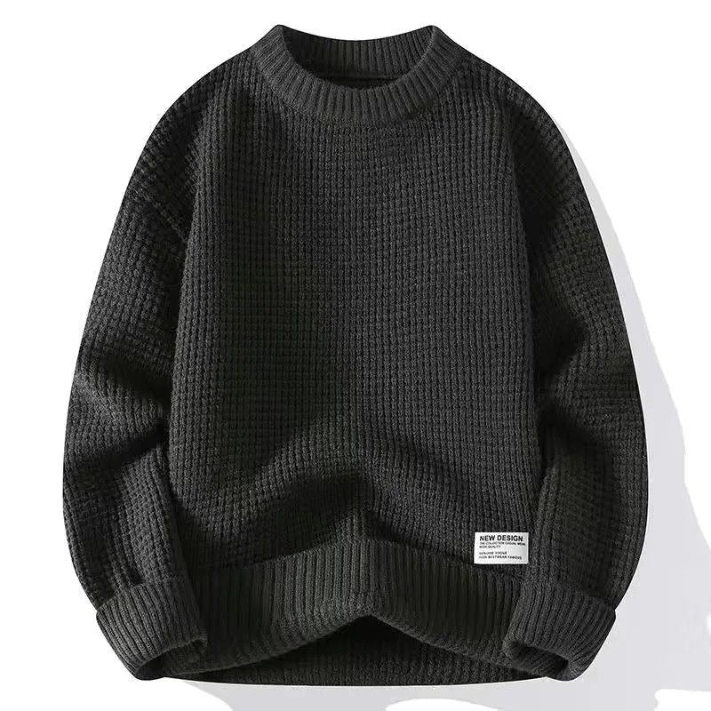 Pieter | Gebreide Trui Heren Ronde Hals Waffle Knit