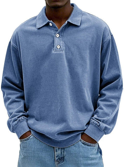 Pieter | Polo Sweatshirt Heren Lange Mouwen Casual