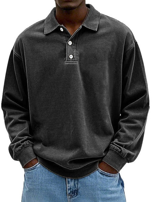 Pieter | Polo Sweatshirt Heren Lange Mouwen Casual
