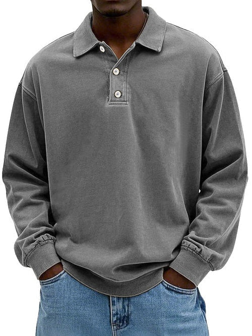 Pieter | Polo Sweatshirt Heren Lange Mouwen Casual