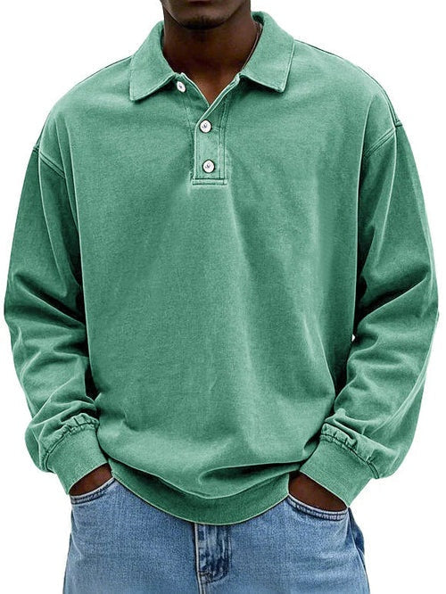 Pieter | Polo Sweatshirt Heren Lange Mouwen Casual