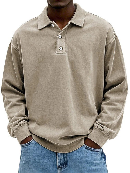 Pieter | Polo Sweatshirt Heren Lange Mouwen Casual